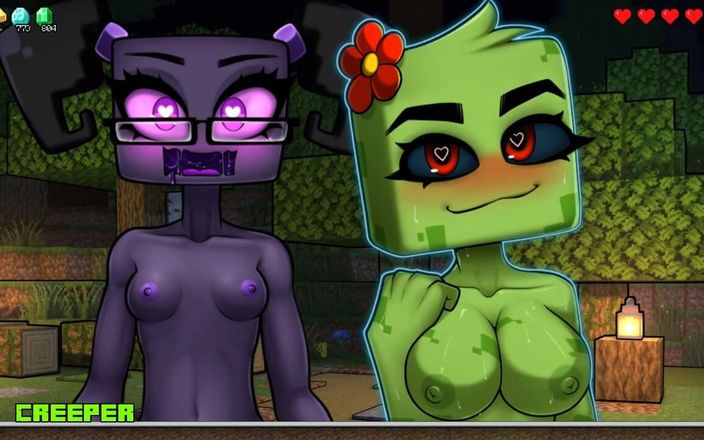 LoveSkySan69: Minecraft azgın zanaat - bölüm 64 üçlü seks finali endergirl ve creeper!! Loveskysanhentai...