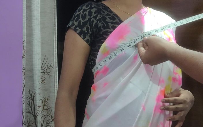 Kamaadg: Indische vrouwen gaan naar kleermaker voor het stichen van blouse...