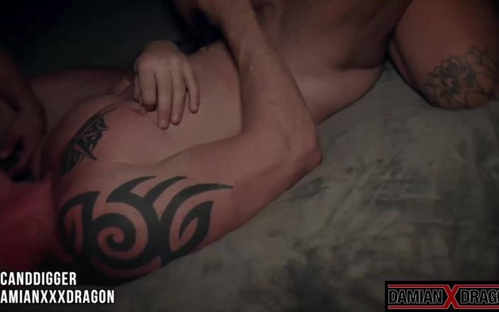 DamianXDragon: Азіатські Деміан X Dragons розводить члена і копача в тріо