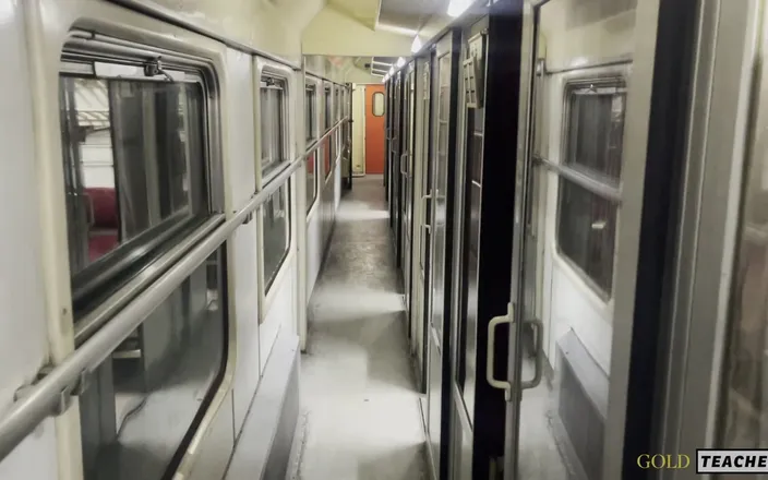 GoldTeachers: Nympha Sucks 'til Get Sperm in Train POV