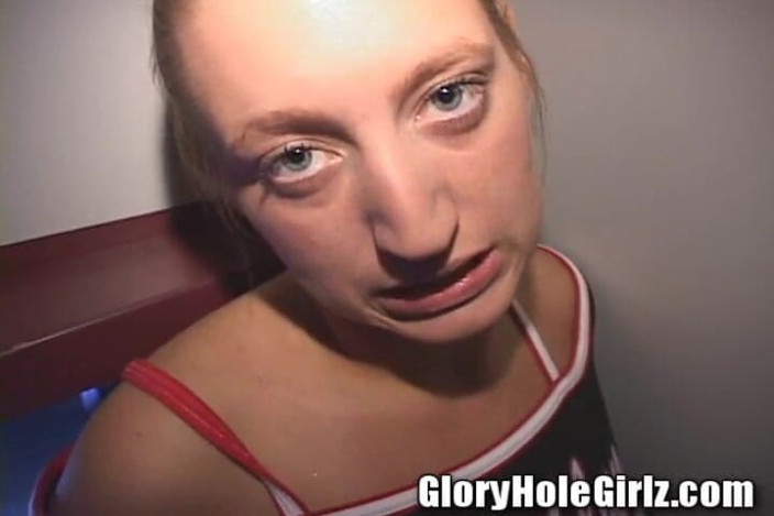 Glory Hole Girlz: Cock Milking Blonde Slut Sucking Glory Hole Penis Balls!