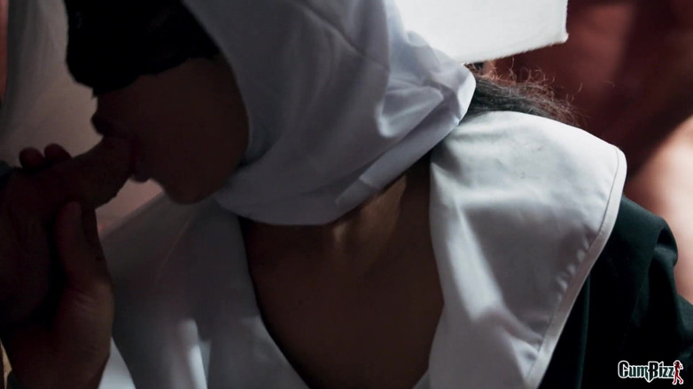 Cumbizz: A nun comes to collect cum!