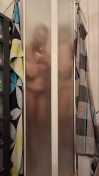 Bathroom Tit Kneading to Shower Door Press - Raw Ride & Creampie in Bed