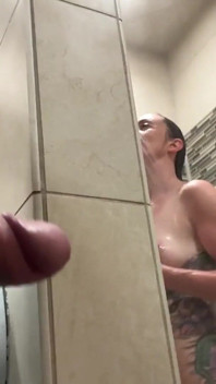 Dickflash Truck Stop Shower Adventure Part 1 Cumshot After Destroying Pussy by 9 Inch Truck Driver's Big Dick. Truck Stop Shower