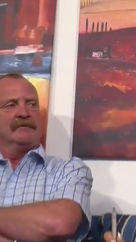 Dvě tlusté staré děvky udělají zralého muže, aby se vystříká na břicho