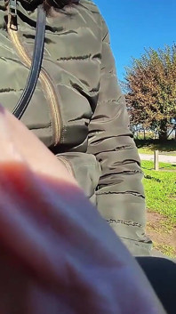 Flashing My Cock in Front a Eveyone in a Public Park and My Stepdaugher Helps Me Cumshot - Real Sex Risky