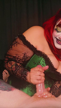 POV Clown Girl Squirts, Sucks, and Jerks Me off