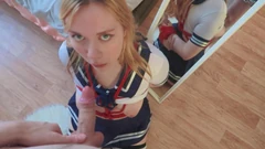 Sora vitregă legată și futută în uniformă la facultate