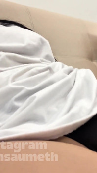 Naughty Young Girl Masturbates in the Hotel Living Room- Wet and Dirty Panties