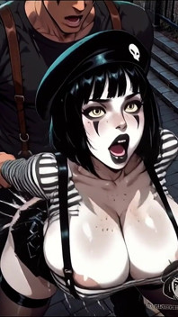 Prsatá Cosplay MILF je ošukaná obrovským ptákem v ulicích Paříže