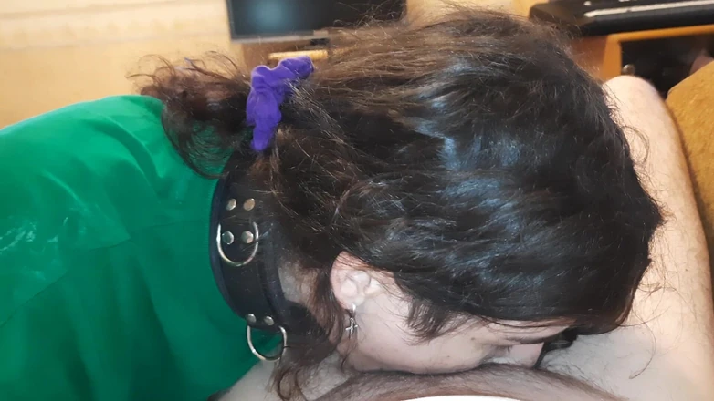 Disciplinater: POV Sissy Deep Throat and Cum Eat Humiliation Domination Striptease...