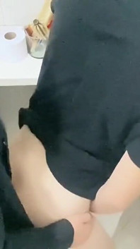 Cruising Straight Shoplifter Fucks Effeminate Gay Asshole Bareback in Gas Station Bathroom