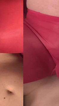 Riding a Bid Dick & Squirting Through Nylon Suit Underwear Cum in Lingerie