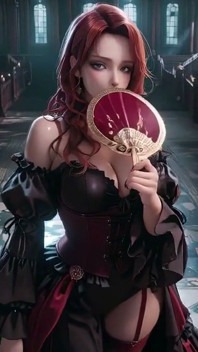 Gothic Redhead Queen! พระราชพิธีบรมราชาภิเษกในห้องเทียน คุกเข่าด้วยถ้วยทองคําและถุงน่องเชียร์