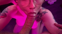 Frontal Facefuck of Tgirl with Glasses thumbnail