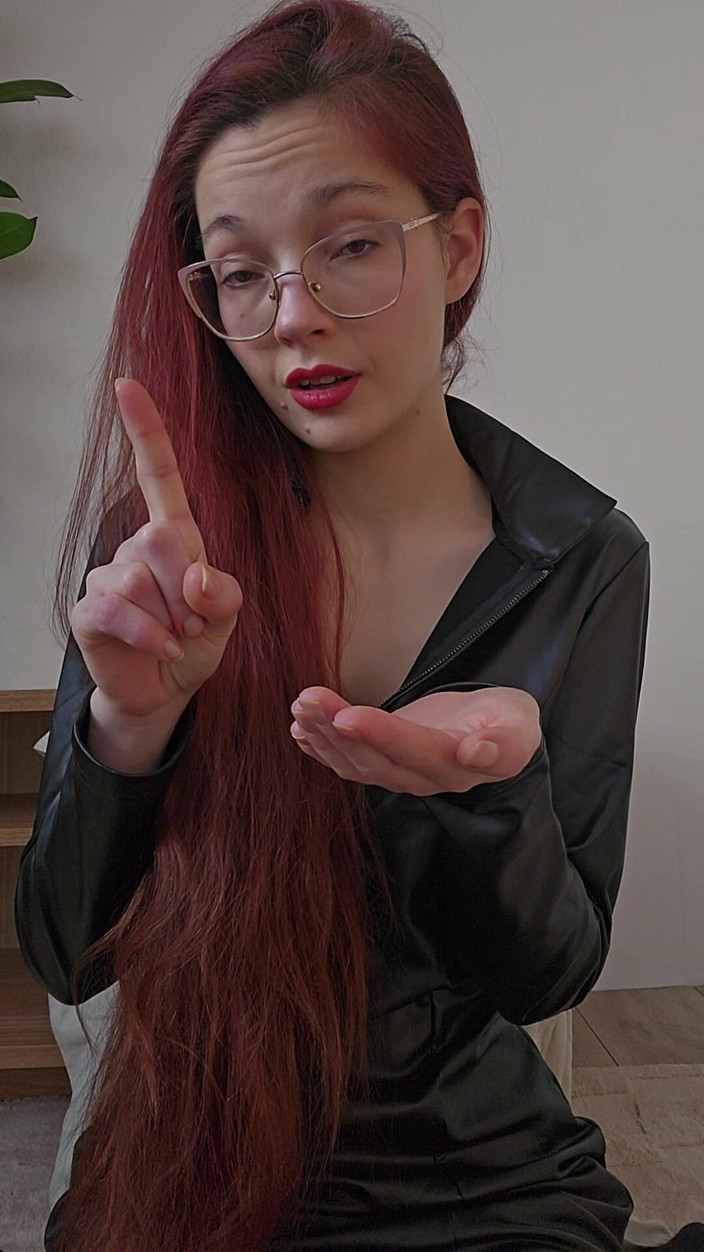 petitesubkitten: 엄격한 영어 JOI와 CEI - 쓰다듬고 자신의 정액을 삼키도록 명령하는 여주인