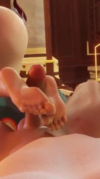 Ganyu Cocogoat Gives You a Silky Footjob Till You Cum - 3D POV Genshin Impact Animation