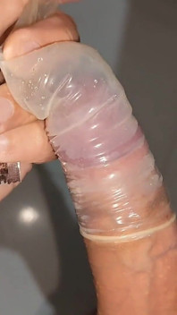 Reusing Straight Stepdaddy's Tight Condom