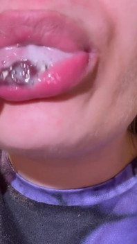 A Gentle Giantess Begins Her Day by Brushing Her Teeth,