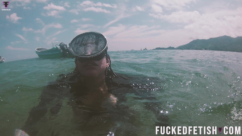 Fucked fetish: Aletas de mergulho grátis sob o mar aberto , sexy deusa...