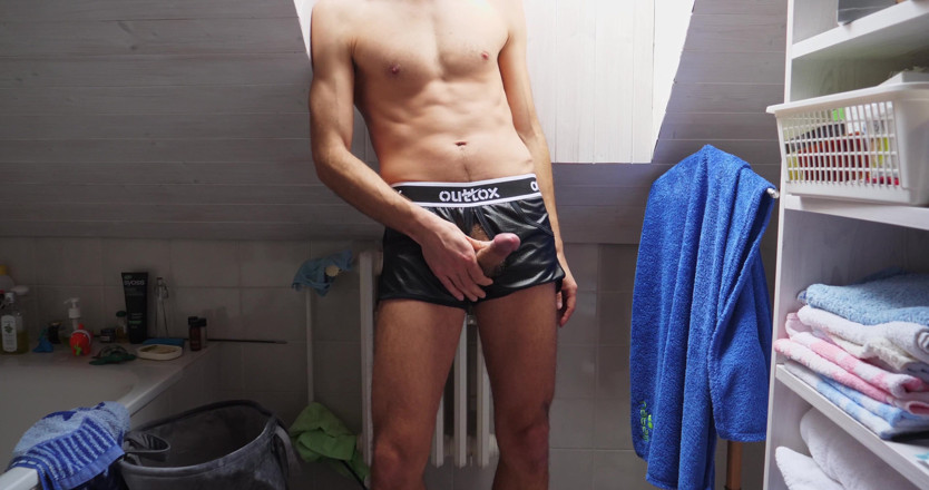 Jerking studs: Încerc noul meu tip fermoar complet, pantaloni scurți cu jogging și...