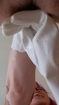 Close up Gloved Anal Fisting
