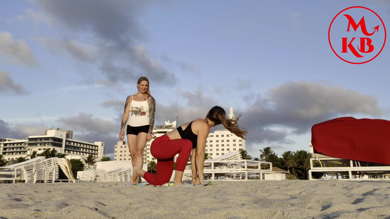 Mistress Kora Bell: Kora Bell Turns Yoga Into a Strap-on Ass Fucking on...