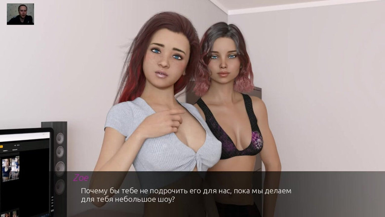 3DXXXTEEN2 Cartoon: 男は大きなペニスをジャークオフし、2人の女の子が裸のおっぱいで遊ぶのを見ます - 3Dポルノ - 漫画のセックス