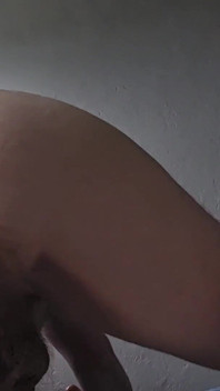 Chubby White Daddy Tries Vibrating Dildo