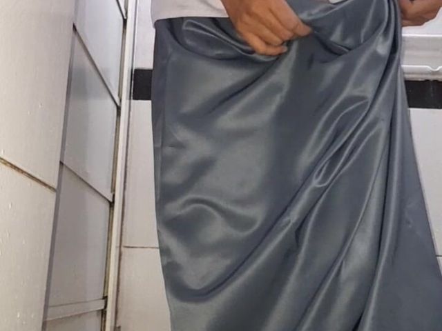 Asian Crossdresser Masturbating and Cum Wearing Slippery College Girl Uniform (Naomisinka)