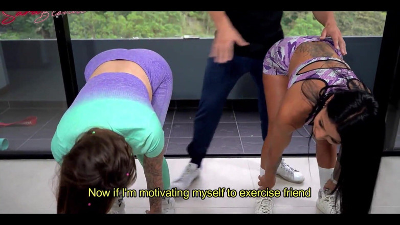 Sara Blonde: Trainer Fucks His Horny Students in First Cardio Class- Sara...
