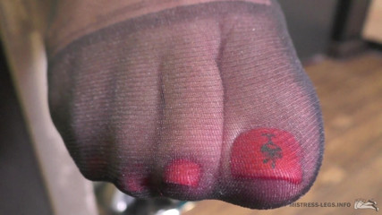 Mistress Legs: Just nylon toes and soles closeups