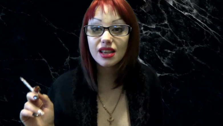Goddess Misha Goldy: Intimidating you cum till i will finish my sigaret