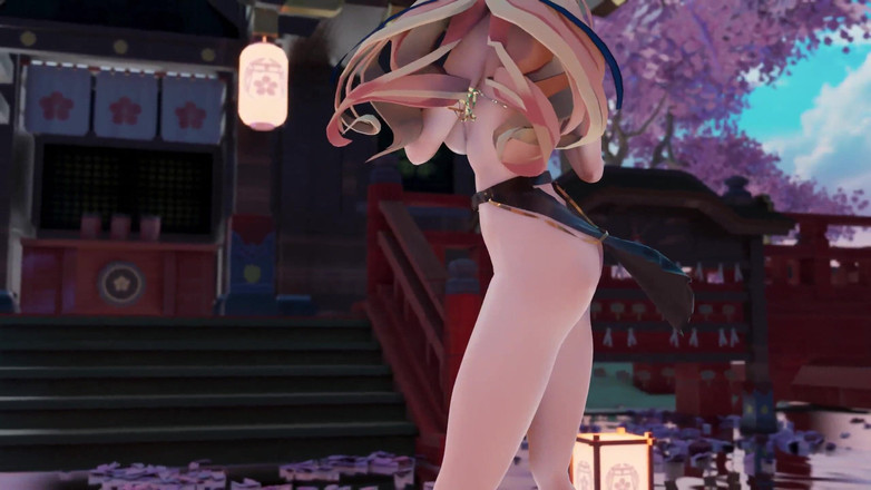 MikuMotion: [mmd] 幽兰黛尔-shake It 大奶晃动小穴露出