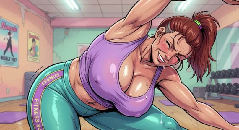 AI Porn: Babes Sweating in Yoga Class