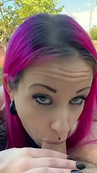 Backyard Blowjob
