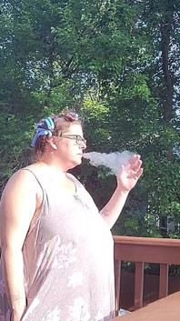 Ma's Smokin' in Curlers