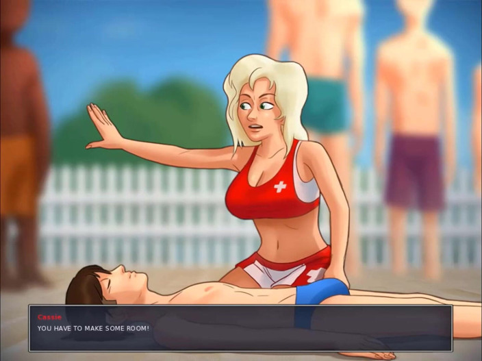 Cartoon Play: Summertime Saga part 137 - blowjob melalui pengawal renang lubang