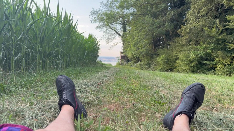 Young boy with a magnificent cock and fat cumshots: Risky Bwc Stroking Outdoors on Meadow with Lake View - Big...
