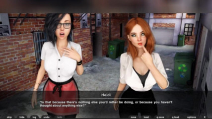 3DXXXTEEN2 Cartoon: Três garçonetes sensuais e nenhum cliente. 3D pornô cartoon sexo