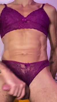 Seksowna Sissy Crossdresser, Clouds Time; Wielki kutas, bielizna