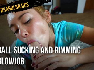 Brandi Braids: Ssanie piłki i rimming obciąganie