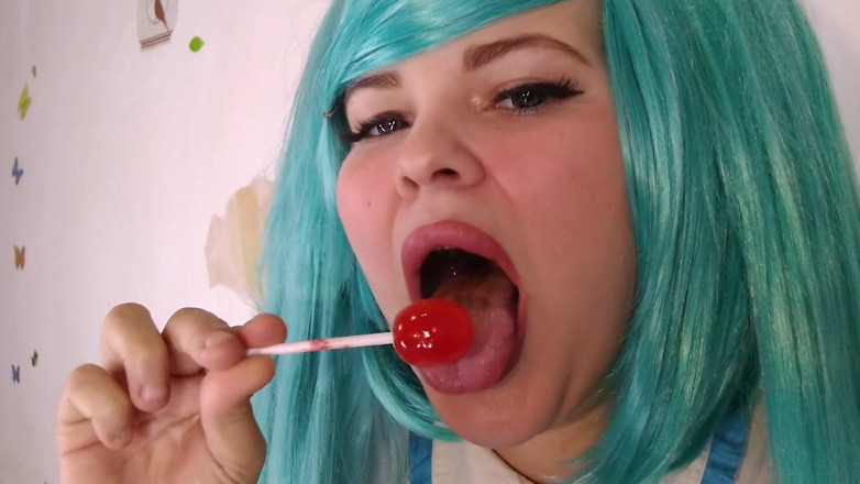 LizAngel: Miku suce les bonbons et bave