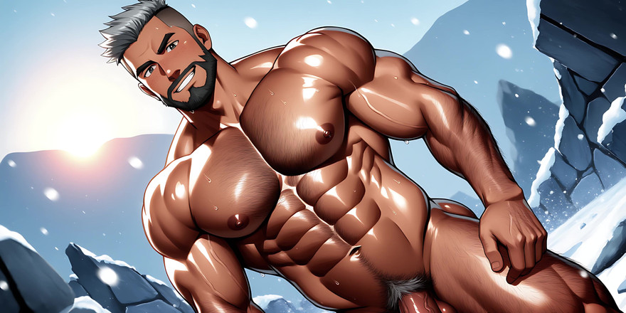 Erotic Man: Voll nackte Kerle im Schnee