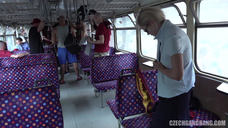 Czech Gang Bang: Czech Gang Bang 21 - Part 2: Train Conductor Joins a Hardcore Football-fan...