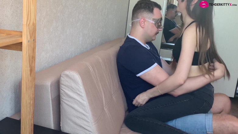Tender Kitty: Horny couple passionate fucking - cum swallow