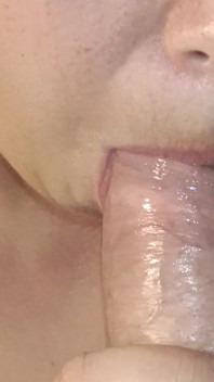 Selbstgedrehte Blowjob-nahaufnahme