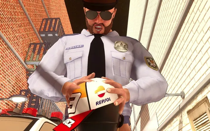 denisporco animation: Perverted Cop and Ebony Big Breast Boubble Butt Girl
