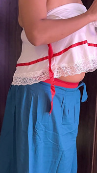 Desi flicka i sjuksköterskekostym fick sin tajta fitta knullad av mannen