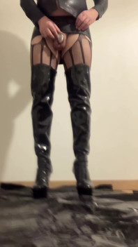 Giày cao gót cao gót latex